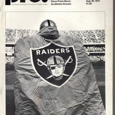 1975 Pro NFL Original Game Program Oakland Raiders ...