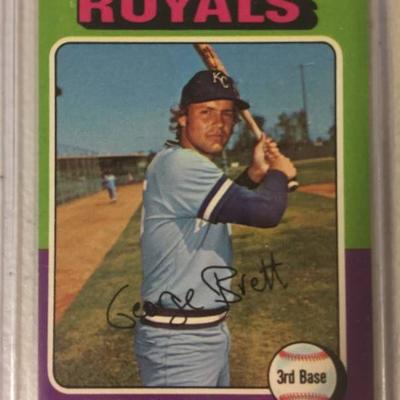 George Brett 1975 Topps Rookie Baseball Card in Ex ...