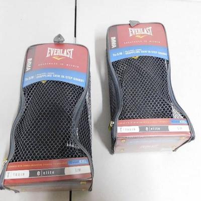 Lot of 2 Everlast Ever-Gel Leather Grappling Shin ...