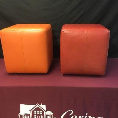 Leather Ottomans 2