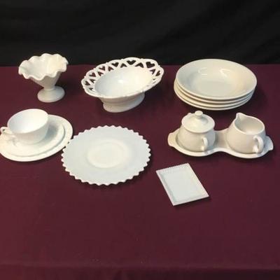 White Glass Dishes