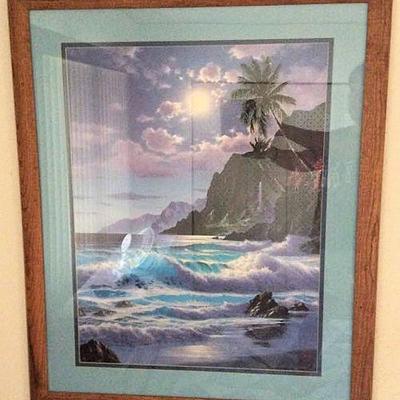 WSW018 Framed Tropical Seascape Print