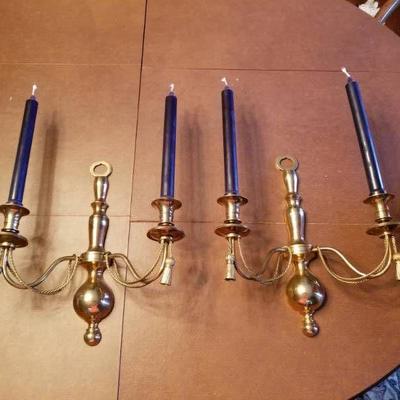 Matching Brass Candle Holder Sconces