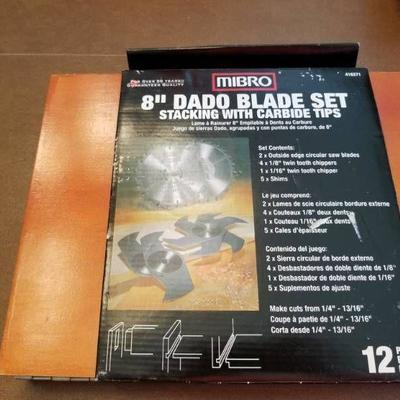 Mibro 8 Dado Blade Set Stacking with Carbide Tips