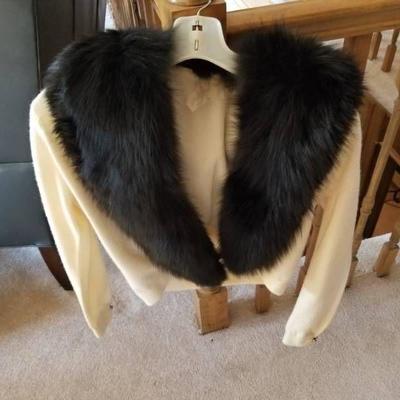 Dark Fur Cashmere Sweater with Button Accents on S ...