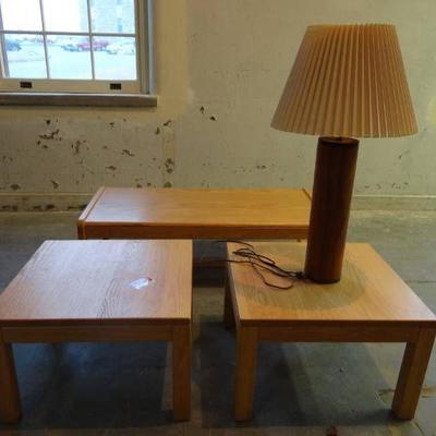 3 Piece Table and Side Tables with Lamp
