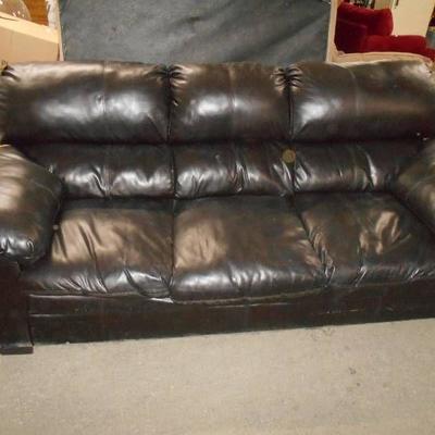 Pleather Black Couch  Sofa