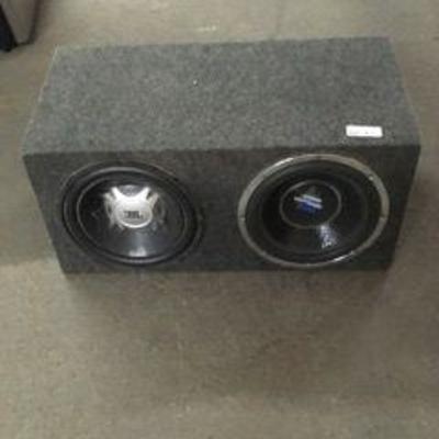 Two LARGE Speakers Mounted in Box