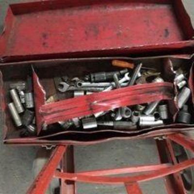 Metal Toolbox with Tools Included