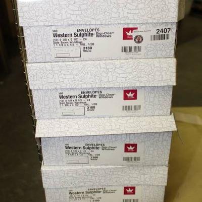 4 Boxes of 500 Number 10 Window Envelope