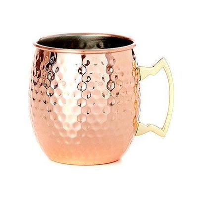 Pair of Godinger Hammered Copper Moscow Mule Barwa ...