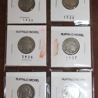 Six Buffalo Nickles - All in Packages - All in Goo ...