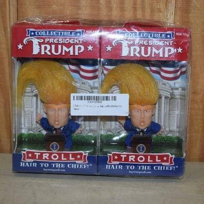2 Collectible President Trump Troll Dolls