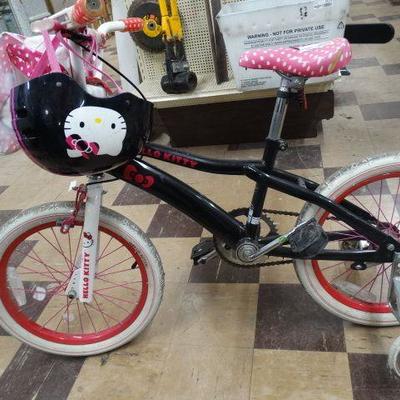 Hello Kitty Children's Bike w Matching Helmet and ...