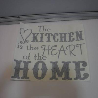 The kitchen is the heart of the home wall decal