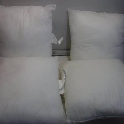 4 throw pillow inserts 18x18 fits a 16x16 cover