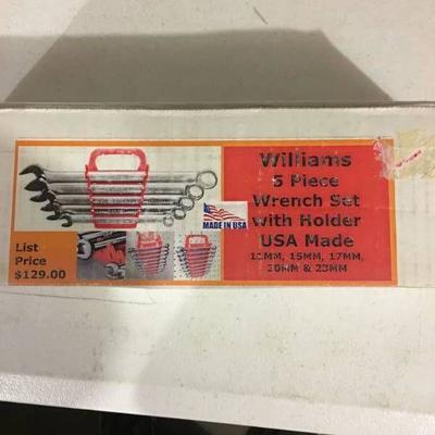 Williams 5pc Wrench Set with Holder - 11mm, 15mm, ...