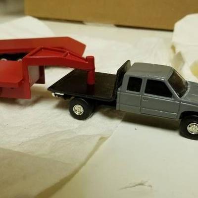 Custom Flatbed truck with 2 goose neck trailers 25 ...