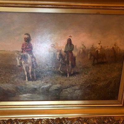 Stunning 1904 Oil Painting By Charles (Chas.) Craig. Painting Image Measures approx image is 18” x 26” approx. It is in nice condition.