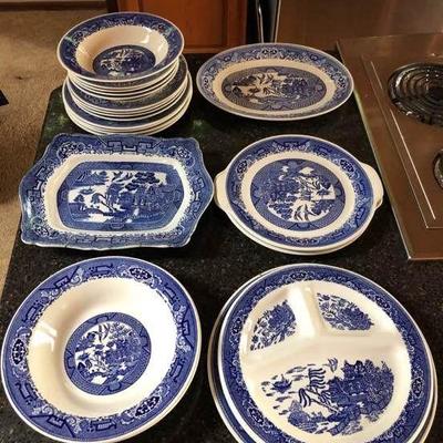 Vintage Blue Willow Dishes