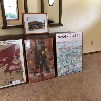 Framed art and posters