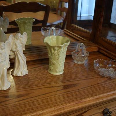 Angel Figurines and Vase