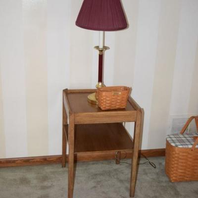 Side Table with Table Lamp