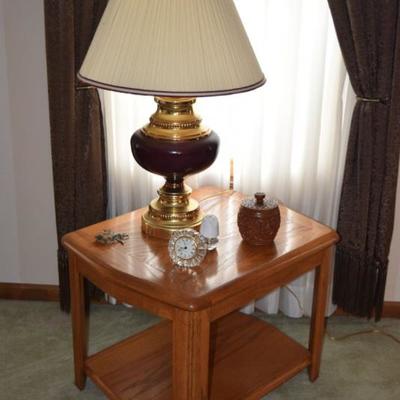 End Table with Table Lamp