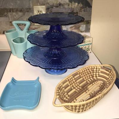 Cobalt Blue cake stands