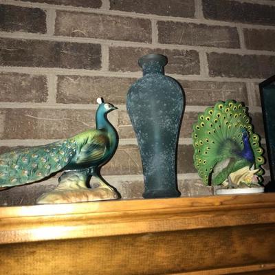 Peacock figurines 