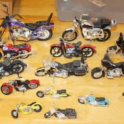 Collection of 20 Toy Motorcycles