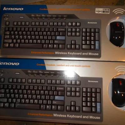 2 Lenovo wireless keyboard and mouse