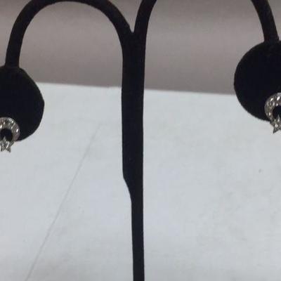 10kt White Gold Diamond Earrings