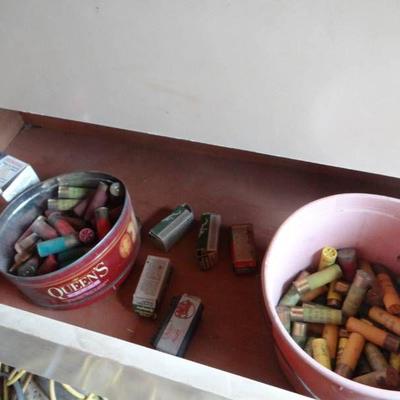 Lot of 20 gauge and 12 gauge shells and 22 long ri ...