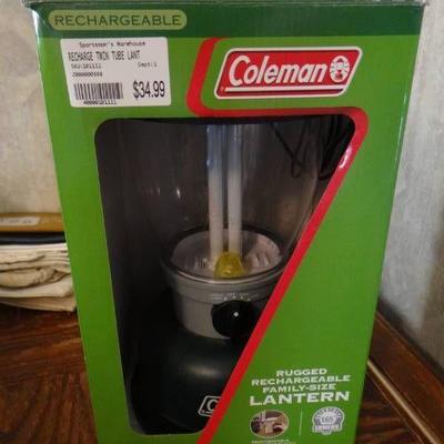 Coleman rugged rechargeable family size lanttern.