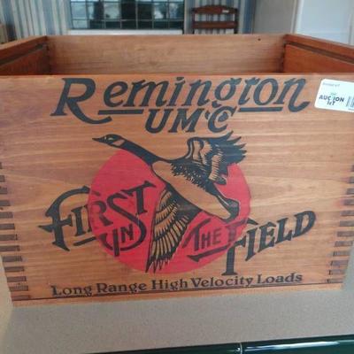 Remmington umc first in the field wooden box.