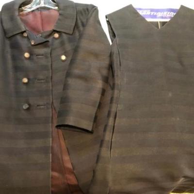 Vintage Navy Blue Ladies Dress and Coat