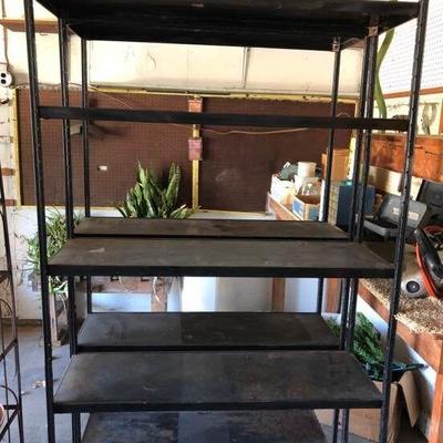 2 Black 4 Tier Metal Shelves