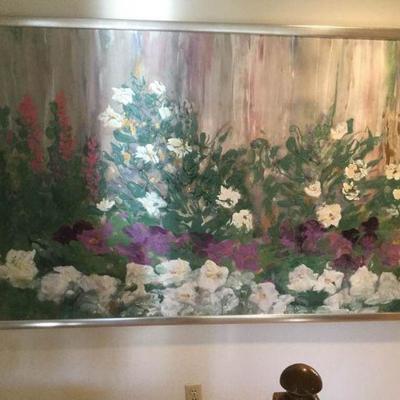 Very Large Canvas Floral Painting