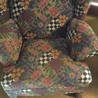 Colorful Upholstered Arm Chair
