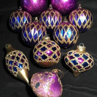 Ornaments in Jewel Tones