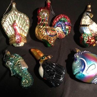 Radko Bird & Fish Ornaments