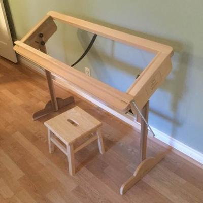 Quilting Frame and Stool