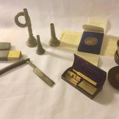 Antique Mens Razors & Other Items