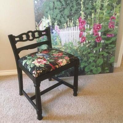 Small Chair and Canvas Painting