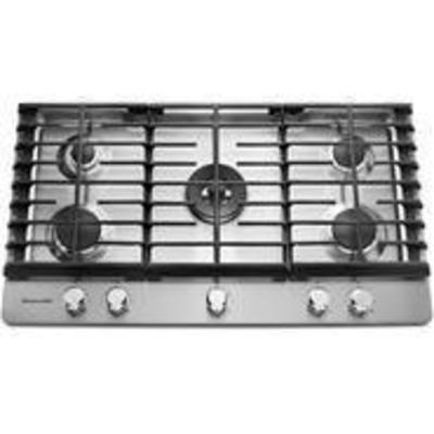 Stainless Steel 36' 5-Burner Gas Cooktop KCGS556E ...