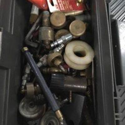 Plastic Tool Box with Contents..