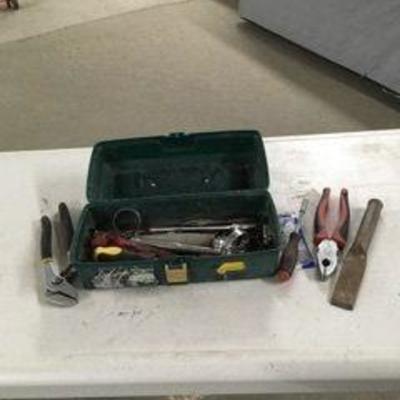 Small Metal Toolbox, Contents Included