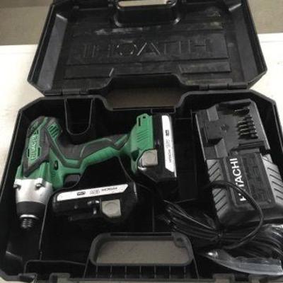 Hitachi Cordless Drill and Charger in Case