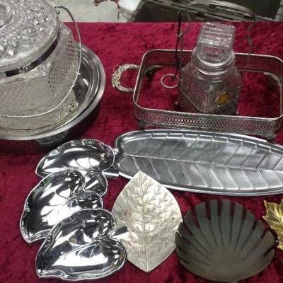 Glass Ice Bucket, Metal Serving Trays and More